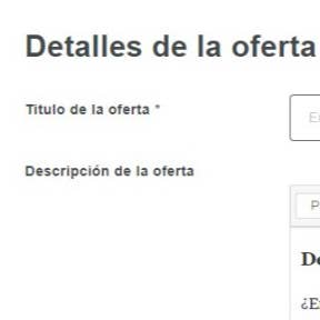 Ingresa los detalles de la vacante.