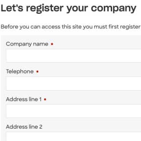 Register your company.