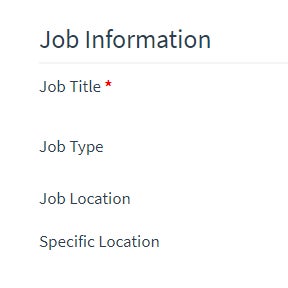 Enter your job posting details.