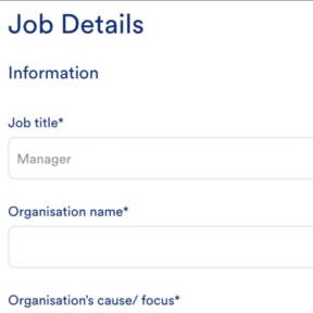 Create your job post.