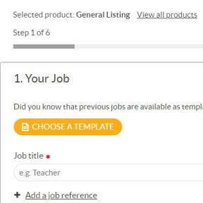 Complete your job description.