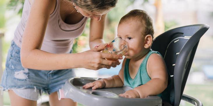 Child care provider and a child