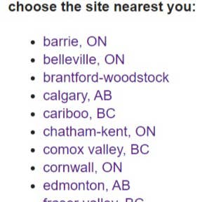 Select a city.