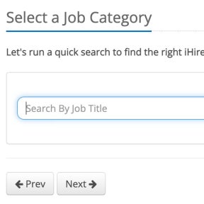 Choose a job category.