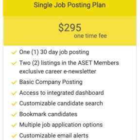 Choose  a job posting package.