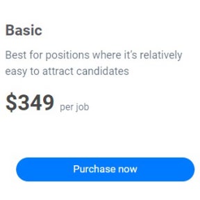 Choose a job posting plan.