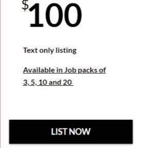Choose a job posting type.