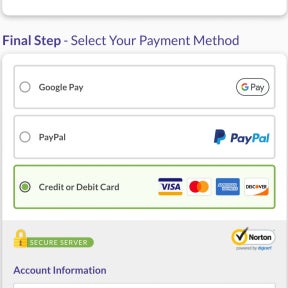 Choose a payment option.