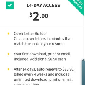 Choose a payment type.