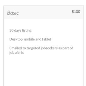 Choose a posting package.
