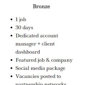 Select a job posting plan.