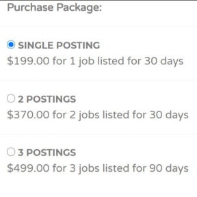Choose a pricing package.