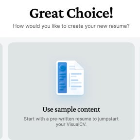 Choose a starting point.