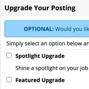 Choose an additional upgrade.