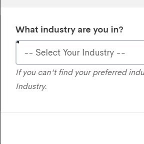 Choose an industry.