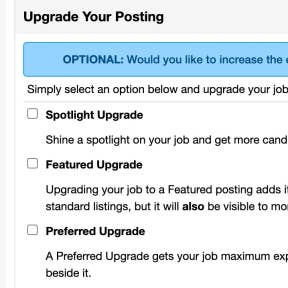 Choose an upgrade.