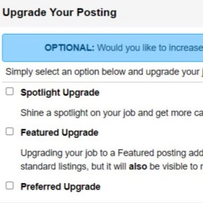 Choose an upgrade.