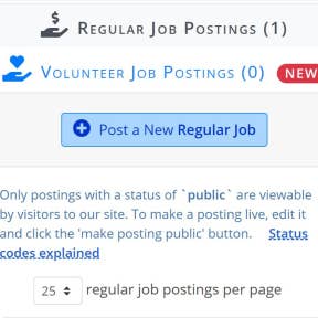 Choose the type of job posting.