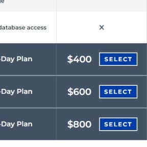 Choose your job posting package.