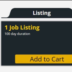 Choose your job posting package.