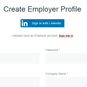 Create an employer profile.