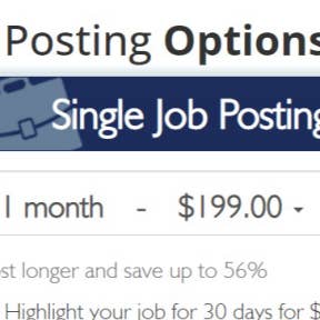 Select a posting option.