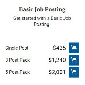 Choose a job posting package.