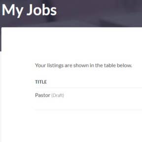 View and edit your job post.