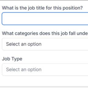 Fill in your job posting details.