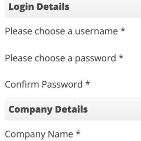 Create your account.