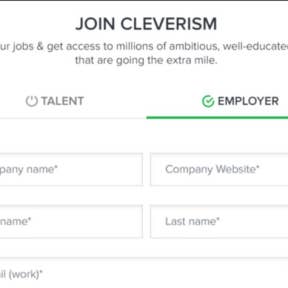 Register an account with Cleverism.
