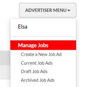 Click "Create a New Job Ad."