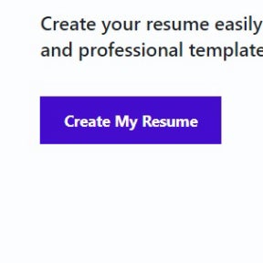 Click "Create My Resume" on the home page.