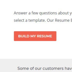 Click on "Build My Resume."