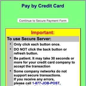 Click on "Continue to Secure Payment Form."