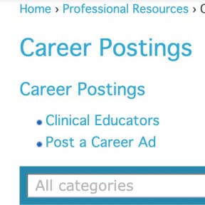 Click on "Post a Career Ad."