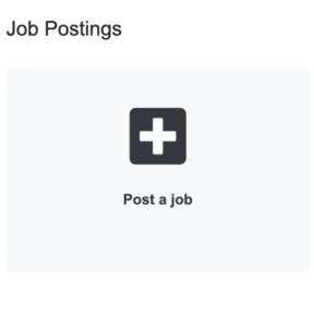 Click on "Post a job."