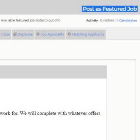 Click on "Post as a Featured Job."