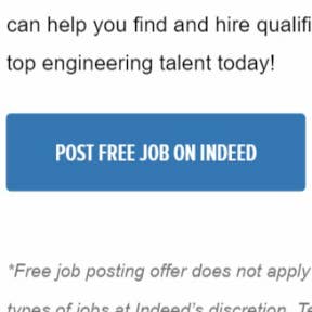 Click on "Post Free Job On Indeed."
