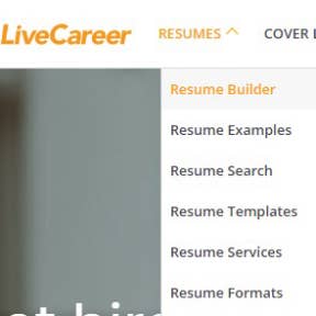 Click on "Resume Builder."
