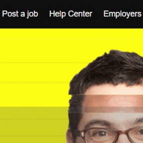 Click "Post a job" on the home page.