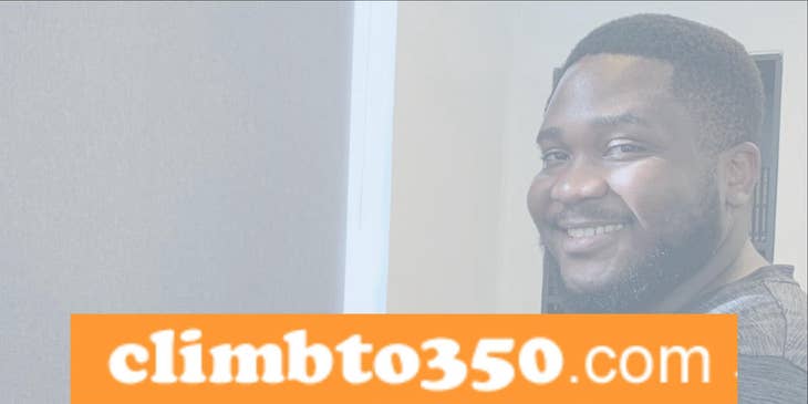 Climbto350.com logo.