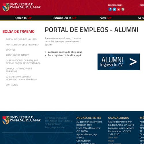 Cómo publicar vacantes en el Portal de Empleos UP: