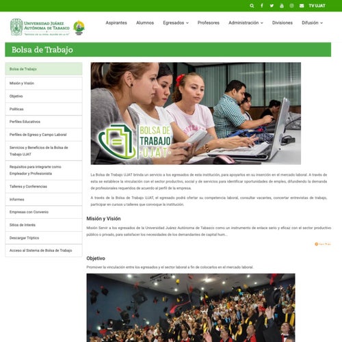 Cómo publicar una vacante en Bolsa de Trabajo UJAT