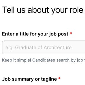 Create your job post.