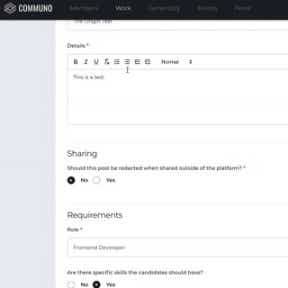 Complete your work description.