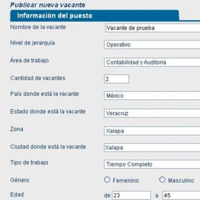 Completa los campos requeridos.