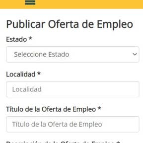 Completar oferta de empleo.