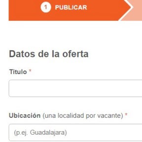 Completar los datos de la oferta.