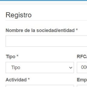 Completar registro.